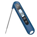 DOQAUS Meat Thermometer with Foldable Food Temperature Probe, Meat Thermometer Probe with Backlight, Lock Function, Auto On/Off, Food Thermometer for Kitchen Cooking Oil Candy Milk Jam(Navy Blue)