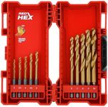 Milwaukee 48894759 Hss-G 10PC Titanium Red Hex Drill Bits