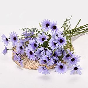 Artificial Flowers, Outdoor Artificial Daisies Flowers, Fake Daisy Flowers Decoration UV Resistant for Hanging Planter Home Garden Decor Wedding Porch Window Decor