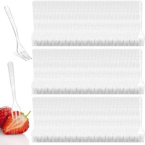 Covzoe 500 Pieces Plastic Mini Forks, 3.7 x 0.6 Inch