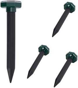2024 Pack of 4 Solar Mole Repellent, Ultrasonic Solar Mole Repellent, Vole Repellent, Mole Repellent, Outdoor Lawn Garden Yards Mole Control