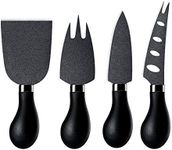 hecef 4 PCS Cheese Knife Set, Black