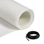 Yotache Screen Repair Kit, 48"W × 99"L Durable Polyester Adjustable Screen Mesh with Retainer Spline (32ft) for Door and Window Screens Replacement & Repair, Easy DIY Project White