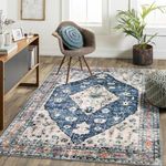 Lahome Boho Tribal Area Rug - Blue 