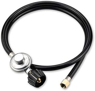 GASLAND 5FT Propane Regulator and Hose,Universal Grill Regulator Replacement for Weber, Charbroil, Nexgrill and More BBQ Appliances, Max 80,000 BTU, 3/8" Female Flare Nut, CSA Certification