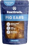 Pawstruck Pig Ears For Dogs-Bulk Pork Dental Treats Dog Chews 10 Ear(s)