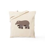 CafePress Tapir Family A Tote Bag Natural Canvas Tote Bag, Reusable Shopping Bag