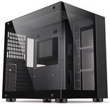 iONZ KZ-ZE/B - PC Gaming Case, ATX Mid Tower - Dual Chamber Dynamic Extended Series, Tempered Glass | Case Only - Black