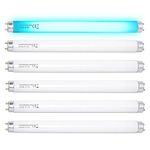 Konideke 6 Pack T8F10W BL 10W Replacement Bulbs T8 10 Watts Fluorescent Tube for 20W Device 13 Inch 365-nm Black Light