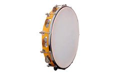 Tijarat Tambourine/Fibre Dafli Random colour 12 inch Hand Percussion Musical Instrument (yellow)