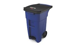 Rubbermaid 1971946 BRUTE 32 Gal Step-On Rollout Container, Blue