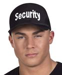 Boland 97058 Security Cap - Adjustable Black Baseball Hat with "Security" Print, Unisex Design for Adults, Perfect for Fancy Dress Costume, Polyester