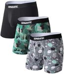 Separatec Mens Underwear with Pouch Moisture Wicking Rayon Made From Bamboo Underwear Men Multipack, Mens Christmas Underwear(S, Fashion Stylish Prints/Black)