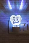 Gifteee Friendship LED Lamp | Gift For Friends | 7 Color Changing & UV Printed LED Plaque | Size 7.5X8 Cms | Theme 10 (Design 1)