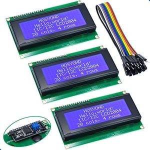 Hosyond 3pcs IIC I2C 2004 LCD Module 20x04 LCD Screen Module Display for Arduino Raspberry Pi