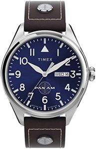Timex Orologio Analogico al Quarzo Uomo con Cinturino in Pelle TWG030100