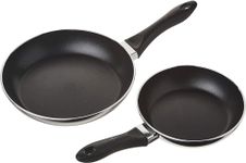 Lagostina Frying Pan Set, Non Stick Non Toxic Frying Pan, 8"/11" Inch (20Cm & 26Cm) Oven And Dishwasher Safe, Black