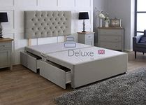 Plush Velvet Divan Bed Base with Ch