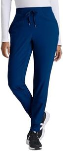Barco One Boost Classic Fit Scrub Jogger for Women – Indigo, 3-Pocket Mid-Rise Pants w/ 360 Spandex Stretch, Moisture Wicking, Anti-Static and Quick-Shed – 2XL, Regular Fit