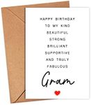 DiandDesignGift Gram Birthday Card - Poem Birthday Card To Amazing Gram - Birthday Card For Gram - Mother's Day Gift - Gift For Her - She - Girlfriend - Gram Card