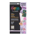 Happy Planner Sticker Pack for Calendars, Journals, and Planners, Easy-Peel Stickers and Scrapbook Accessories, Midnight Botanical Theme, Classic Size, 30 Sheets, 649 Total Stickers