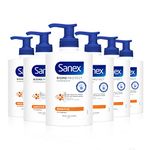 Sanex Expert Skin Health Sensitive Liquid Hand Wash 250ml x 6, Sensitive Hand Wash, SLS Free Hand Wash, Locks in Natural Moisture, Hand Wash to Protect Microbiome, Prebiotic and Postbiotic complex