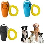 Gipoowaa 3 Pcs 2 in 1 Dog Pet Training Clicker Whistle with Wrist Strap, Portable Pet Behavior Training Tools, Light Weight and Easy to Use