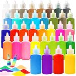 Fvcisshhu 36Pcs Art Sand,36 Colors Scenic Sand,DIY Arts Crafts Sand Kit for Kids Painting,Wedding Decoration,Sand Bottles(1.25oz)