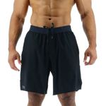 TYR Men's Athletic Performance Workout Lined Short 7", Black, Large