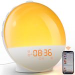 Sunrise Alarm Clock Wake Up Light, Dekala Alarm Clocks for Bedrooms, Smart APP Control, Sunrise Simulation, Noise Sound Machine, Sleep Mode, Dual Alarms, FM Radio, Snooze, Ideal Gifts