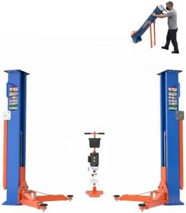 Portable Two Post Car Lift 8000 LBS Capacity, 220V Electric Lock, Movable Garage Car Lift for Home Garage & Workshop, Adjustable Height up to 51.3”