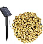 LiyuanQ Solar String Lights, Upgraded 120 LED Solar Fairy Light Waterproof Garden Light Christmas Tree Decorative Ornats Gifts Thanksgiving Wedding Party (Warm White) [Energy Class A++]