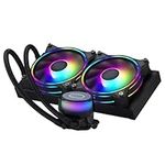 Cooler Master MasterLiquid ML240 Illusion CPU Liquid Cooler - AIO Water Cooling System, 3rd Gen Pump, 2 x 120mm ARGB Halo Fans, 240mm Radiator, ARGB Controller Included - AMD and Intel Compatible