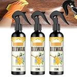 3PCS Natural Micro-Molecularized Beeswax Spray, Beeswax Spray, Wood Cleaner and Polish for Floor Table Chair Cabinet Home Furniture to Shine and Protect, Furniture Polish Beeswax Spray