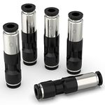 TAILONZ PNEUMATIC 6mm Black Quick-Plug Type one-Way Check Valve Gas Pipe Coupling SPU Check Valve 5PCS