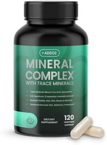 ADEO2 - Premium Blend of 52 Trace Minerals Complex with Essential Minerals in Chelated Form – All Natural and 100% Organic - 120 Capsules - Full Spectrum Ionic Mineral Blend - Safe for Women and Men