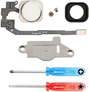 MMOBIEL Tasto Home Compatibile con iPhone 5s 2013 - Pulsante Home Button di Ricambio - incl. Cacciaviti - Bianco