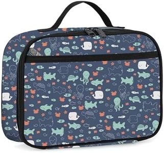 rickyh style Lunch Box with Padded Liner, Spacious Insulated Lunch Bag Durable Thermal Lunch Cooler Pack with Strap for Men Women Boys Girls Adults School Sports Beach Picnic Work Camp,2 Pocket