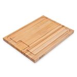 John Boos Boos Board AuJus Series Large Reversible Wood Cutting Board with Juice Groove, 1.5-Inch Thickness, 24" x 18" x 1 1/2", Maple