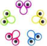 30 Pieces Eye Finger Puppets Eye On Rings Googly Eyeball Ring Party Favour Toys for Kids, 5 Colours