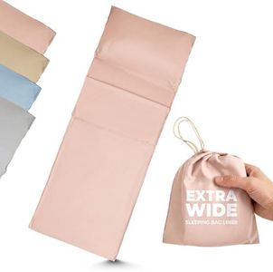 Wervity Sleeping Bag Liner, 50.4" Extra Wide Travel Sheets for Hotel