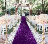 Wedding Aisle Runner 4ftx20ft Purple Glitter Runner for Wedding Sequin Aisle Runner for Outdoor Wedding Ceremony Glitter Runner Hallway Runner Rug Sparkling Aisle Runner