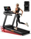 Treadmills for Home with Manual 20% Incline, 14KM/H Foldable Treadmill with Handles, 3.5HP Motor Running Machine for Heavy People, 180KG Weight Capacity, Large Running Belt & Shock Absorption