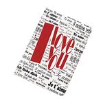 I Love You iPad 9.7 Case 2018 iPad 6th Generation Case / 2017 iPad 5th Generation Case,Newspaper Stylized International Love Words Contemporary Happy Mothers Day Decorative Ultra Slim Lightweight Stan