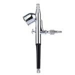 Maxxlite Airbrush Paint Gun Kit Tool for Model Car Tattoo Art Painting High Precision Gravity Feed Dual-Action Nozzle Paint Sprayer Silver & Black (Pack of 1)