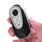 OATSBASF Car Key Case for Mercedes Benz, Key Case Cover for Mercedes Benz C S Class W206 W223 2020UP, Key Case Protective Accessory (P-Silver)