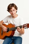 Barodian's 6-String 24" Acoustic Guitar Toy for Kids - Brown Wooden Finish Plastic Mini Guitar|