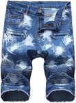 Lavnis Men's Casual Denim Shorts Cl