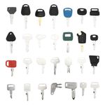 28 Pcs Ignition Starter Key Set, Digger Keys Replacement Ignition Starter Switches Construction Machine Key Universal Spare Keys for Agriculture Plant Dumper Excavator Dump Trucks Bulldozers