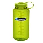 Nalgene Sustain Tritan BPA-Free Water Bottle Made with Material Derived from 50% Plastic Waste, 32 OZ, Wide Mouth, Spring Green